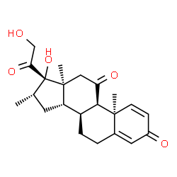 ChemSpider 2D Image | (9beta,16beta,17alpha)-17,21-Dihydroxy-16-methylpregna-1,4-diene-3,11,20-trione | C22H28O5