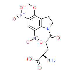 ChemSpider 2D Image | (2S)-2-Amino-5-(4-methoxy-5,7-dinitro-2,3-dihydro-1H-indol-1-yl)-5-oxopentanoic acid | C14H16N4O8