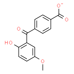 ChemSpider 2D Image | 4-(2-Hydroxy-5-methoxybenzoyl)benzoate | C15H11O5