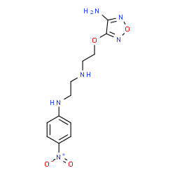 ChemSpider 2D Image | N-{2-[(4-Amino-1,2,5-oxadiazol-3-yl)oxy]ethyl}-N'-(4-nitrophenyl)-1,2-ethanediamine | C12H16N6O4