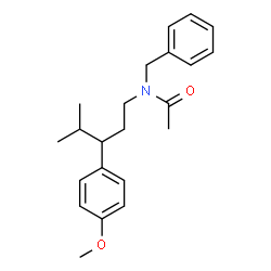 ChemSpider 2D Image | N-Benzyl-N-[3-(4-methoxyphenyl)-4-methylpentyl]acetamide | C22H29NO2