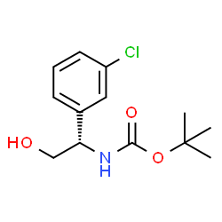 ChemSpider 2D Image | tert-butyl (s)-(1-(3-chlorophenyl)-2-hydroxyethyl)carbamate | C13H18ClNO3
