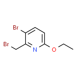 ChemSpider 2D Image | 3-Bromo-2-(bromomethyl)-6-ethoxypyridine | C8H9Br2NO