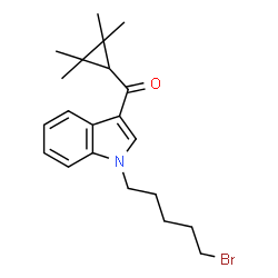 ChemSpider 2D Image | N-(5-BROMOPENTYL) UR-144 | C21H28BrNO