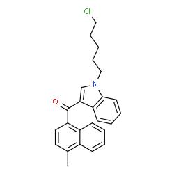 ChemSpider 2D Image | JWH-122 N-(5-CHLOROPENTYL) ANALOG | C25H24ClNO