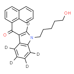 ChemSpider 2D Image | [1-(5-Hydroxypentyl)(~2~H_5_)-1H-indol-3-yl](1-naphthyl)methanone | C24H18D5NO2