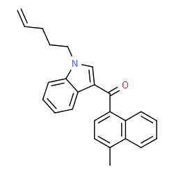 ChemSpider 2D Image | JWH 122 N-(4-pentenyl) analog | C25H23NO