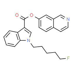 ChemSpider 2D Image | 7-Isoquinolinyl 1-(5-fluoropentyl)-1H-indole-3-carboxylate | C23H21FN2O2