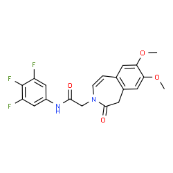 ChemSpider 2D Image | 2-(7,8-Dimethoxy-2-oxo-1,2-dihydro-3H-3-benzazepin-3-yl)-N-(3,4,5-trifluorophenyl)acetamide | C20H17F3N2O4