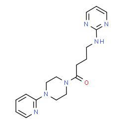 ChemSpider 2D Image | 1-[4-(2-Pyridinyl)-1-piperazinyl]-4-(2-pyrimidinylamino)-1-butanone | C17H22N6O