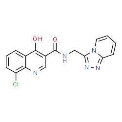 ChemSpider 2D Image | 8-Chloro-4-hydroxy-N-([1,2,4]triazolo[4,3-a]pyridin-3-ylmethyl)-3-quinolinecarboxamide | C17H12ClN5O2