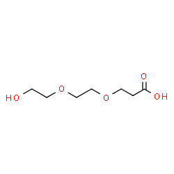 ChemSpider 2D Image | 3-[2-(2-Hydroxyethoxy)ethoxy]propanoic acid | C7H14O5