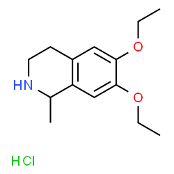 ChemSpider 2D Image | 6,7-Diethoxy-1-methyl-1,2,3,4-tetrahydroisoquinoline HCl | C14H22ClNO2