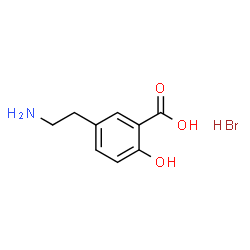 ChemSpider 2D Image | 5-(2-Aminoethyl)-2-hydroxybenzoic acid hydrobromide (1:1) | C9H12BrNO3