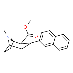 ChemSpider 2D Image | Methyl (1R)-8-methyl-3-(2-naphthyl)-8-azabicyclo[3.2.1]octane-2-carboxylate | C20H23NO2