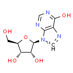 ChemSpider 2D Image | (8-~14~C)Inosine | C914CH12N4O5