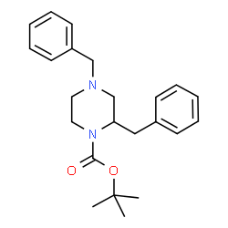 ChemSpider 2D Image | 1-N-BOC-4-N-BENZYL-2-BENZYL PIPERAZINE | C23H30N2O2