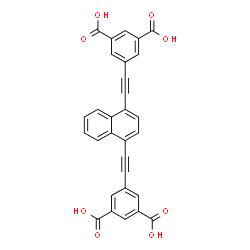 ChemSpider 2D Image | 5,5'-(1,4-Naphthalenediyldi-2,1-ethynediyl)diisophthalic acid | C30H16O8