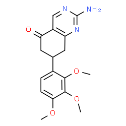 ChemSpider 2D Image | 2-Amino-7-(2,3,4-trimethoxyphenyl)-7,8-dihydro-5(6H)-quinazolinone | C17H19N3O4