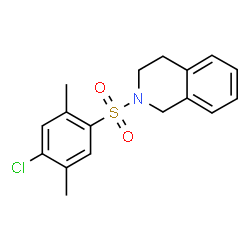ChemSpider 2D Image | 2-[(4-Chloro-2,5-dimethylphenyl)sulfonyl]-1,2,3,4-tetrahydroisoquinoline | C17H18ClNO2S