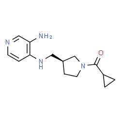 ChemSpider 2D Image | N4-{[(3S)-1-cyclopropanecarbonylpyrrolidin-3-yl]methyl}pyridine-3,4-diamine | C14H20N4O