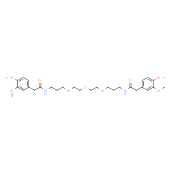 ChemSpider 2D Image | N,N'-[Oxybis(2,1-ethanediyloxy-3,1-propanediyl)]bis[2-(4-hydroxy-3-methoxyphenyl)acetamide] | C28H40N2O9