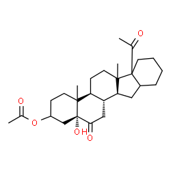 ChemSpider 2D Image | (4bS,11aS,11bS,13aR)-6b-Acetyl-13a-hydroxy-4a,6a-dimethyl-13-oxoicosahydro-1H-indeno[2,1-a]phenanthren-2-yl acetate | C27H40O5