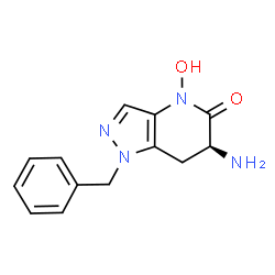 ChemSpider 2D Image | (6S)-6-Amino-1-benzyl-4-hydroxy-1,4,6,7-tetrahydro-5H-pyrazolo[4,3-b]pyridin-5-one | C13H14N4O2