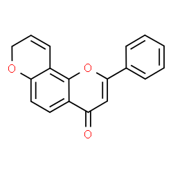 ChemSpider 2D Image | 2-Phenyl-4H,8H-pyrano[2,3-f]chromen-4-one | C18H12O3