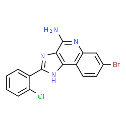 ChemSpider 2D Image | 7-Bromo-2-(2-chlorophenyl)-1H-imidazo[4,5-c]quinolin-4-amine | C16H10BrClN4