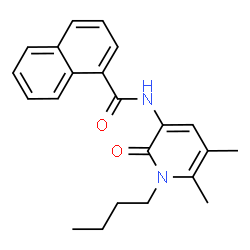 ChemSpider 2D Image | N-(1-Butyl-5,6-dimethyl-2-oxo-1,2-dihydro-3-pyridinyl)-1-naphthamide | C22H24N2O2