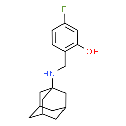 ChemSpider 2D Image | 2-[(Adamantan-1-ylamino)methyl]-5-fluorophenol | C17H22FNO