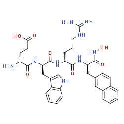 ChemSpider 2D Image | D-alpha-Glutamyl-D-tryptophyl-D-arginyl-N-hydroxy-3-(2-naphthyl)-D-alaninamide | C35H43N9O7