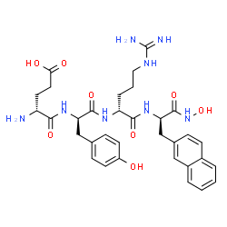 ChemSpider 2D Image | D-alpha-Glutamyl-D-tyrosyl-D-arginyl-N-hydroxy-3-(2-naphthyl)-D-alaninamide | C33H42N8O8