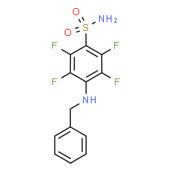 ChemSpider 2D Image | 4-(Benzylamino)-2,3,5,6-tetrafluorobenzenesulfonamide | C13H10F4N2O2S