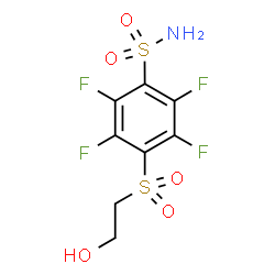 ChemSpider 2D Image | 2,3,5,6-Tetrafluoro-4-[(2-hydroxyethyl)sulfonyl]benzenesulfonamide | C8H7F4NO5S2