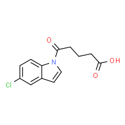 ChemSpider 2D Image | 5-(5-Chloro-1H-indol-1-yl)-5-oxopentanoic acid | C13H12ClNO3