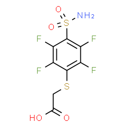 ChemSpider 2D Image | [(2,3,5,6-Tetrafluoro-4-sulfamoylphenyl)sulfanyl]acetic acid | C8H5F4NO4S2