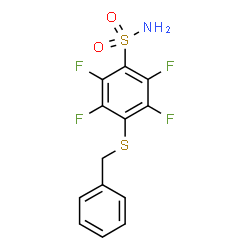 ChemSpider 2D Image | 4-(Benzylsulfanyl)-2,3,5,6-tetrafluorobenzenesulfonamide | C13H9F4NO2S2