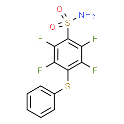 ChemSpider 2D Image | 2,3,5,6-Tetrafluoro-4-(phenylsulfanyl)benzenesulfonamide | C12H7F4NO2S2