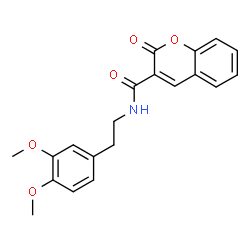 ChemSpider 2D Image | N3-(3,4-dimethoxyphenethyl)-2-oxo-2H-chromene-3-carboxamide | C20H19NO5