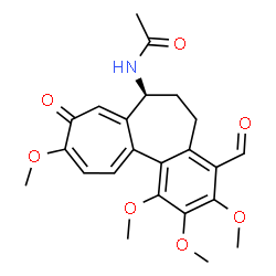 ChemSpider 2D Image | (S)-N-(4-Formyl-5,6,7,9-tetrahydro-1,2,3,10-tetramethoxy-9-oxobenzo(a)heptalen-7-yl)acetamide | C23H25NO7