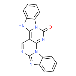 ChemSpider 2D Image | Benzimidazo[1'',2'':1',6']pyrimido[5',4':5,6]pyrimido[1,2-a]benzimidazol-8(14H)-one | C18H10N6O