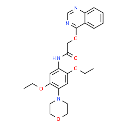 ChemSpider 2D Image | N-[2,5-Diethoxy-4-(4-morpholinyl)phenyl]-2-(4-quinazolinyloxy)acetamide | C24H28N4O5