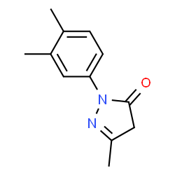 ChemSpider 2D Image | 1-(3,4-Dimethylphenyl)-3-methyl-1H-pyrazol-5(4H)-one | C12H14N2O