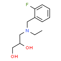 ChemSpider 2D Image | 3-[Ethyl(2-fluorobenzyl)amino]-1,2-propanediol | C12H18FNO2