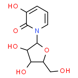ChemSpider 2D Image | 3-Hydroxy-1-pentofuranosyl-2(1H)-pyridinone | C10H13NO6