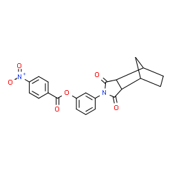 ChemSpider 2D Image | 3-(3,5-Dioxo-4-azatricyclo[5.2.1.0~2,6~]dec-4-yl)phenyl 4-nitrobenzoate | C22H18N2O6