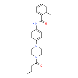 ChemSpider 2D Image | N-[4-(4-Butyryl-1-piperazinyl)phenyl]-2-methylbenzamide | C22H27N3O2
