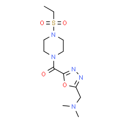 ChemSpider 2D Image | {5-[(Dimethylamino)methyl]-1,3,4-oxadiazol-2-yl}[4-(ethylsulfonyl)-1-piperazinyl]methanone | C12H21N5O4S